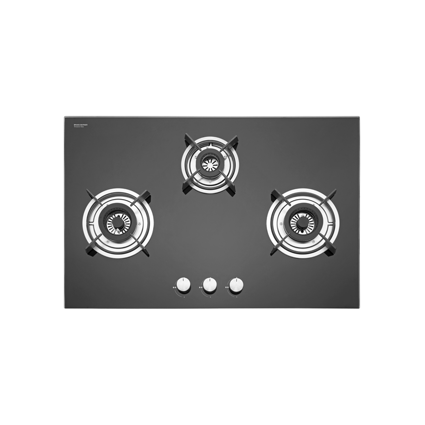 HBR 783 B - 3 Brass Burners Built-in Hob, Auto Electric Ignition