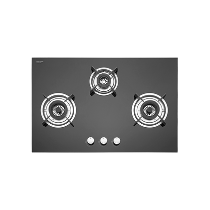 HBR 783 B - 3 Brass Burners Built-in Hob, Auto Electric Ignition