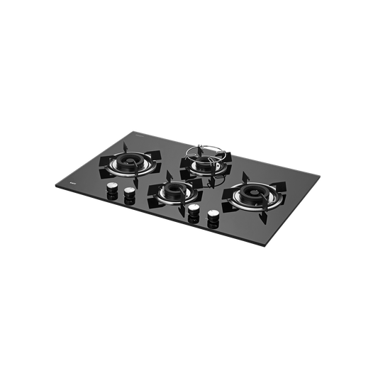 HBR 784 C - Built-in Hob, 4 Brass Burners, Auto Electric Ignition, Easy Grip Knobs