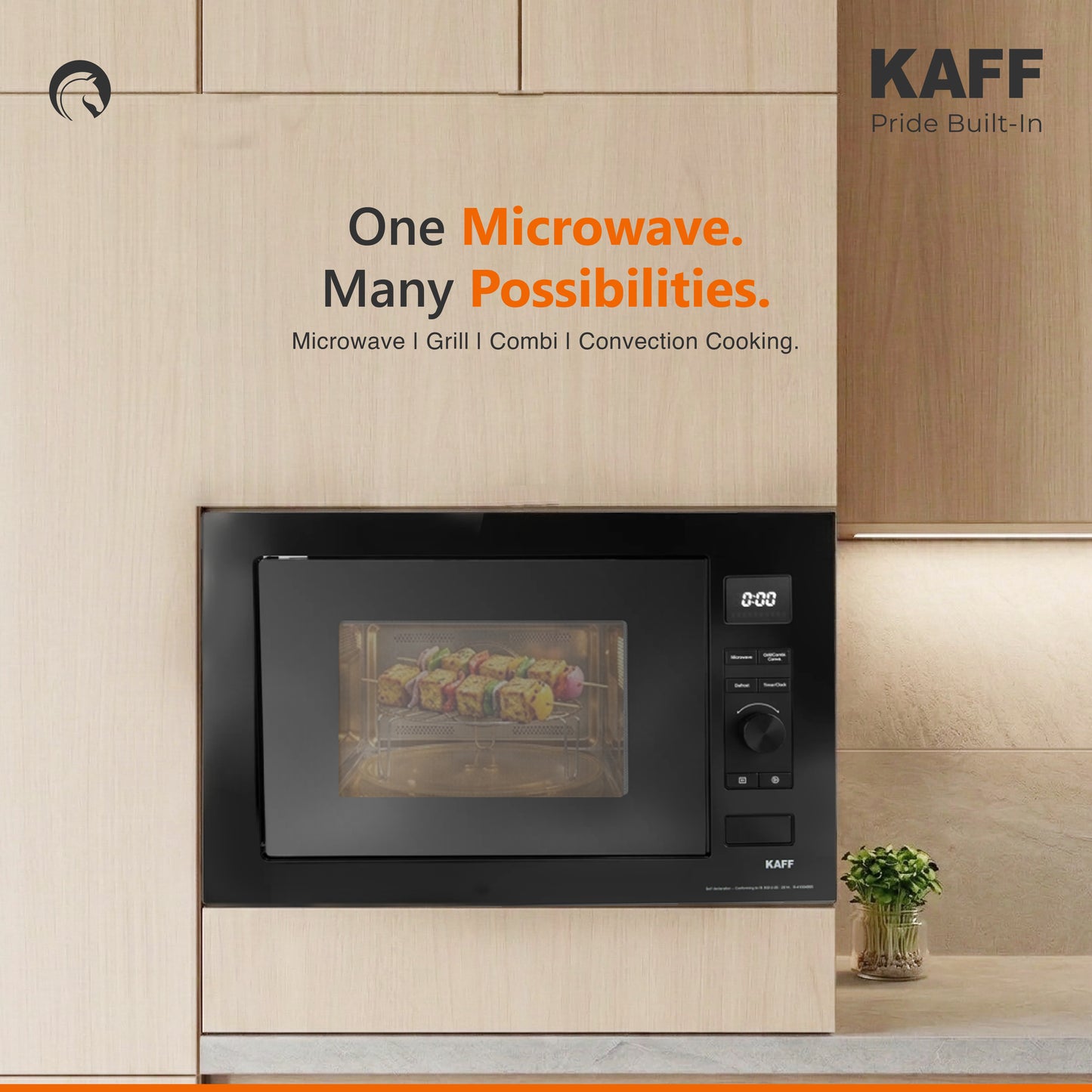 KB5A- 34L Built-in Microwave with Grill & Convection, Child Lock, Digital Display