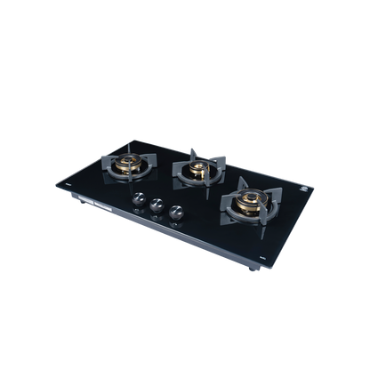3 Burner Built-in Hob with Full Brass Burners & Direct Flame, 78 cm (INF 783DF)