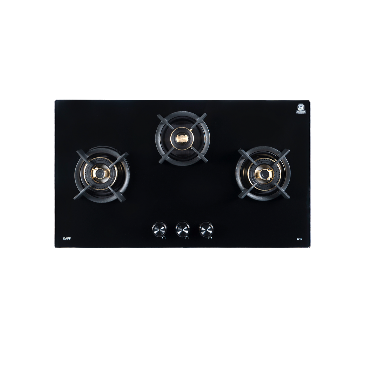 3 Burner Built-in Hob with Full Brass Burners & Direct Flame, 78 cm (INF 783DF)