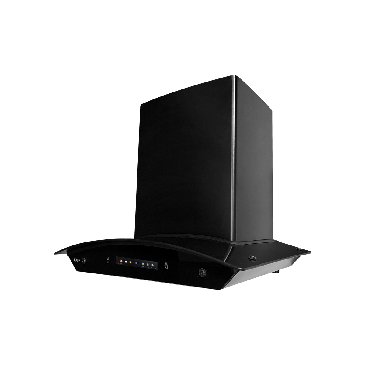INSCON DC 60/75/90 – Filterless Chimney with BLDC Motor & Dry Heat Auto Clean, Curved Matt Black Glass Design (INSCON DC)