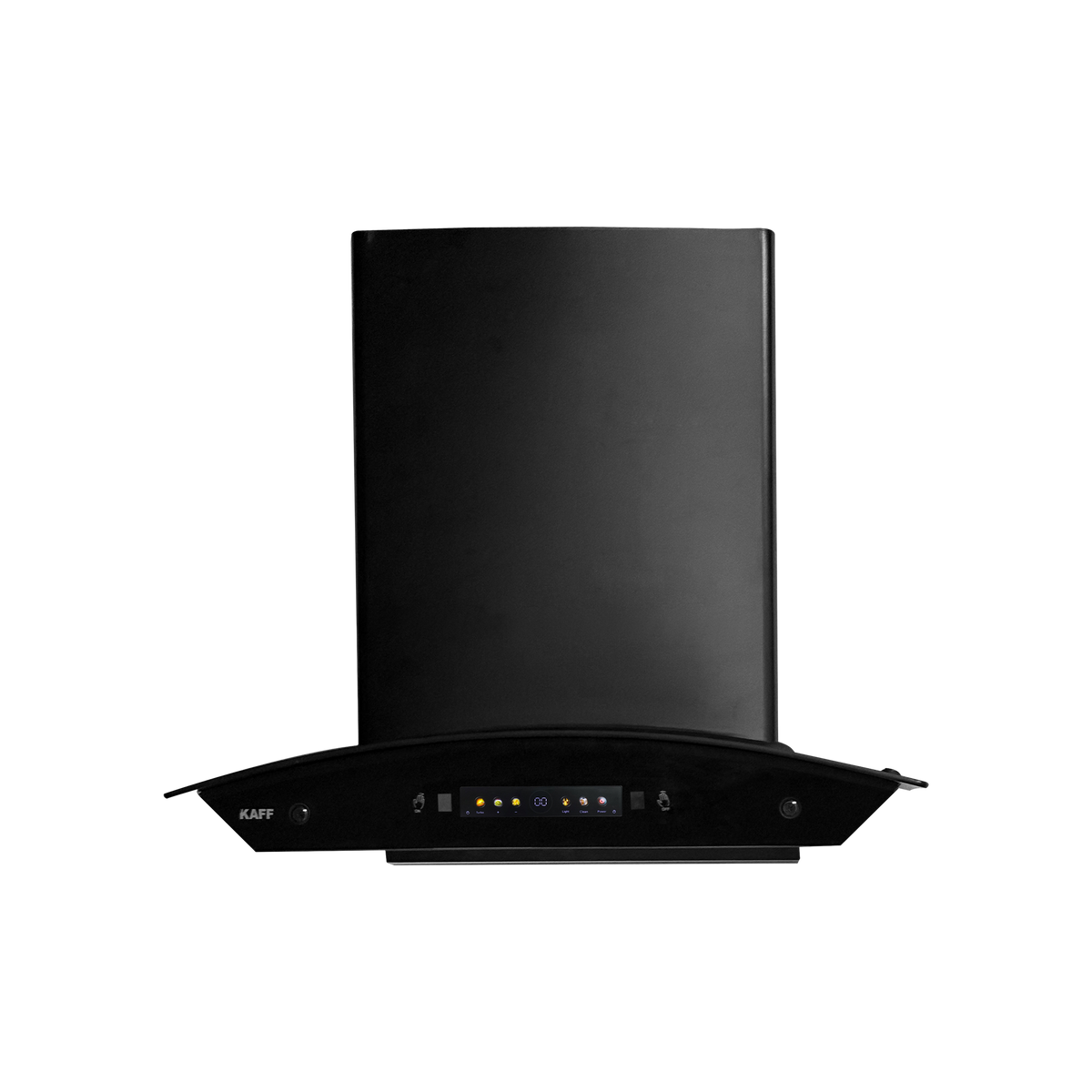 INSCON DC 60/75/90 – Filterless Chimney with BLDC Motor & Dry Heat Auto Clean, Curved Matt Black Glass Design (INSCON DC)