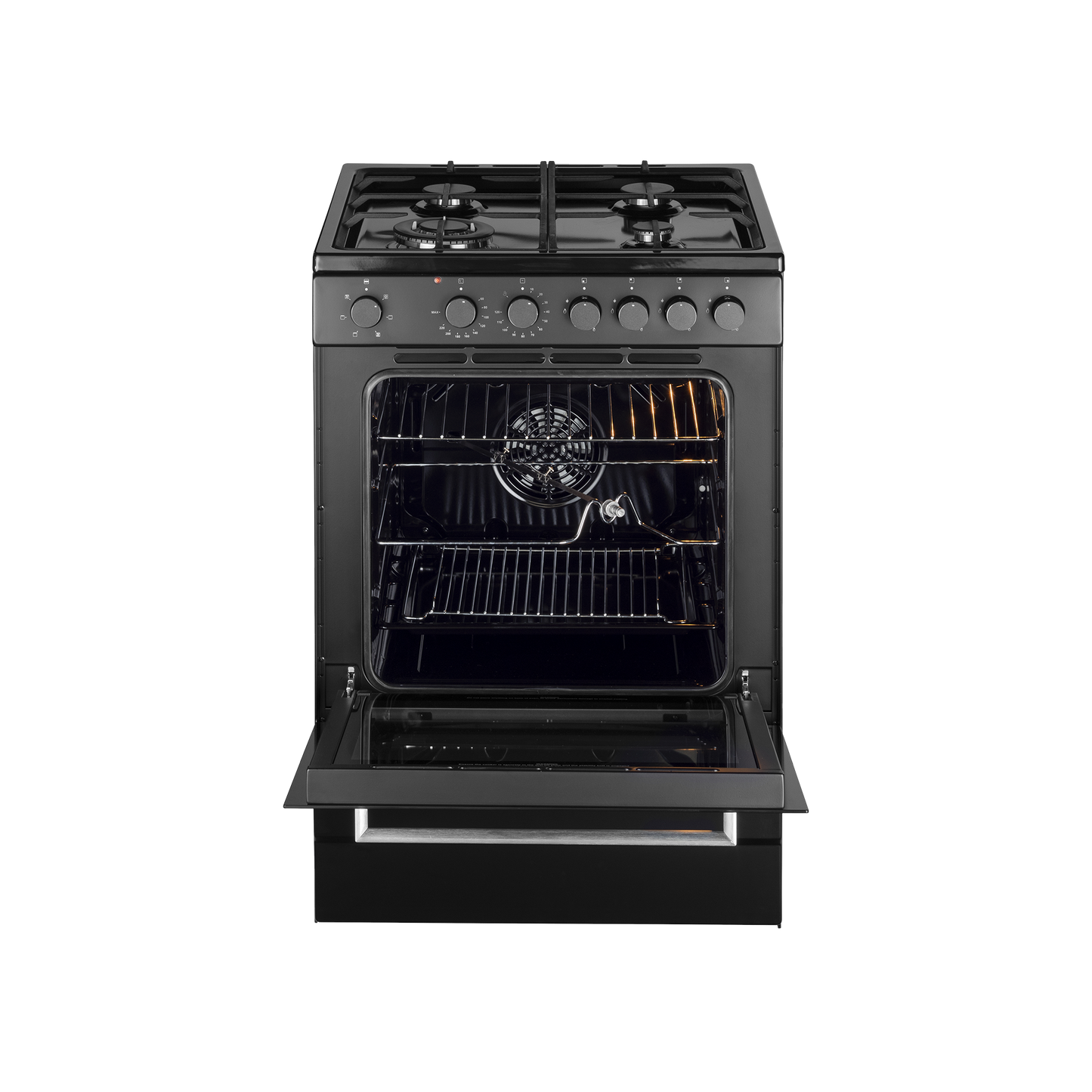 KAB 60- Cooking Range with Electric Oven, Matt Black Finish, Auto Electric Ignition
