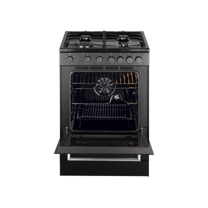 KAB 60- Cooking Range with Electric Oven, Matt Black Finish, Auto Electric Ignition