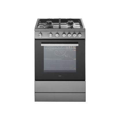 KAB 60 SS Cooking Range with Electric Oven, 4 Gas Burners with One Big Triple Ring Burner