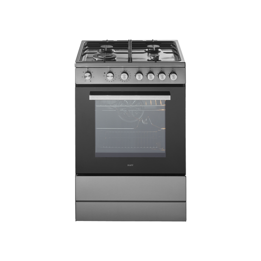 KAB 60 SS Cooking Range with Electric Oven, 4 Gas Burners with One Big Triple Ring Burner