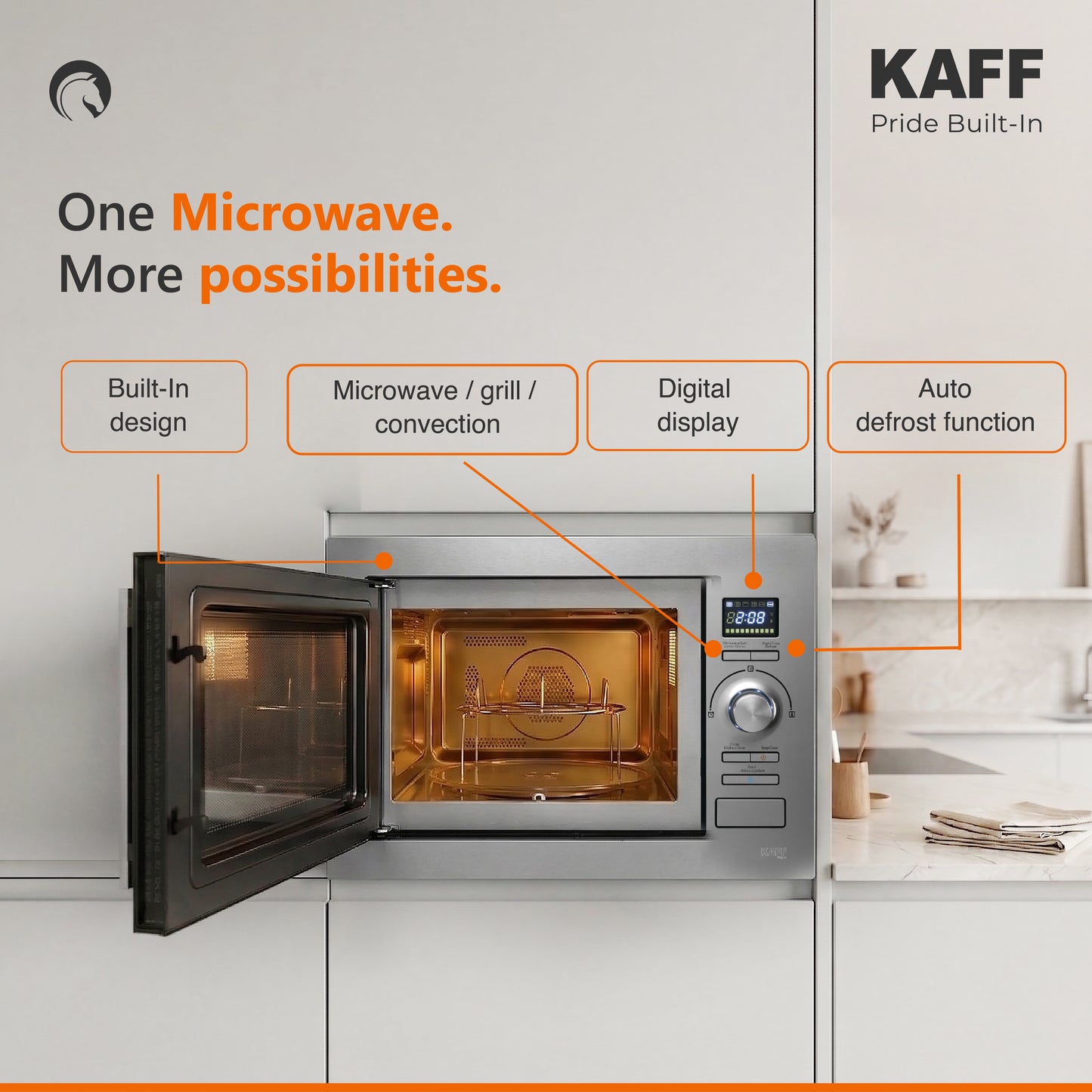 KB4A - 28L Built-in Microwave with Multi-Programming & Auto Cooking Menu