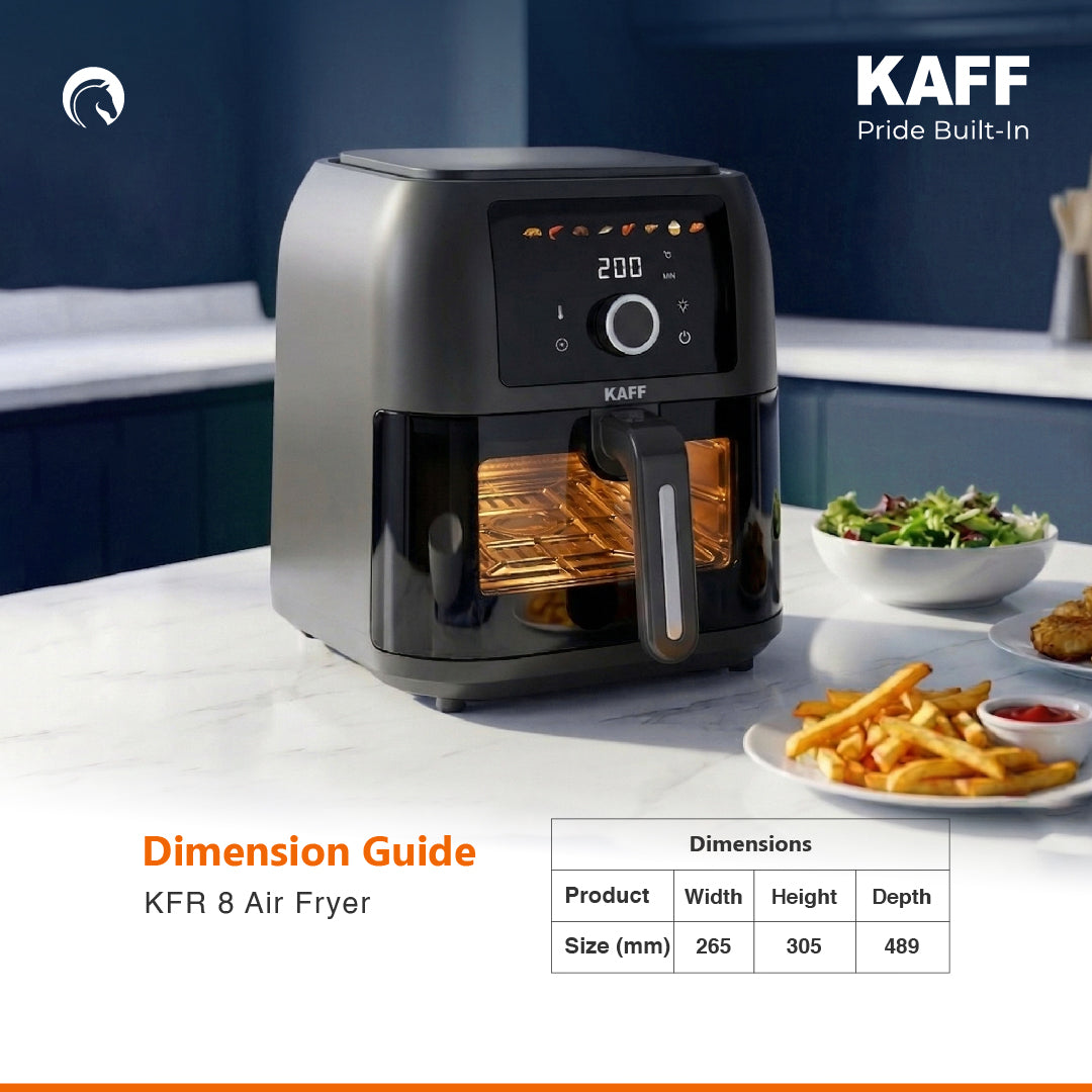 KFR 8- Premium Matte Grey Finish Air Fryer