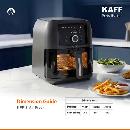 KFR 8- Premium Matte Grey Finish Air Fryer