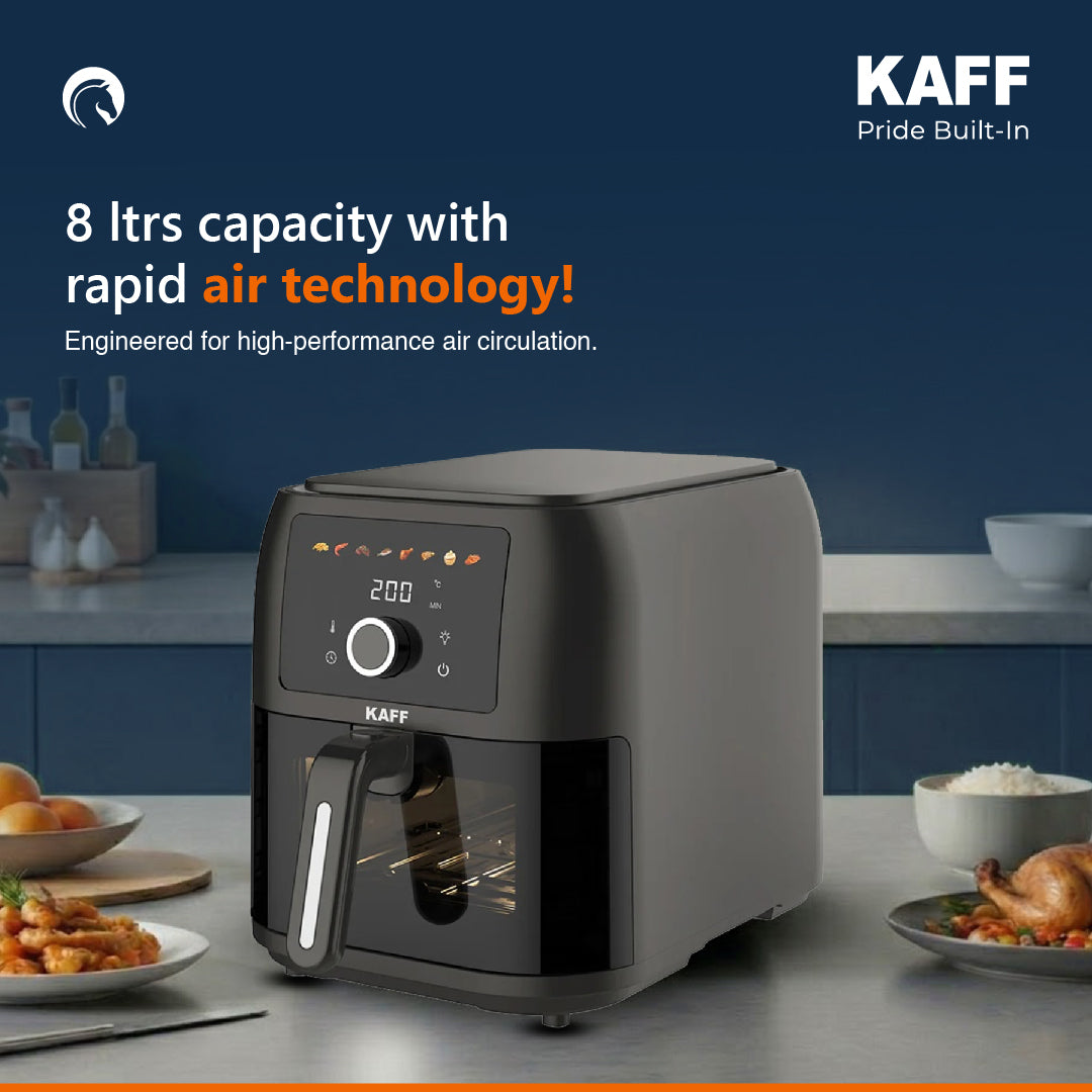 KFR 8- Premium Matte Grey Finish Air Fryer