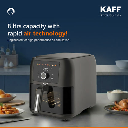 KFR 8- Premium Matte Grey Finish Air Fryer