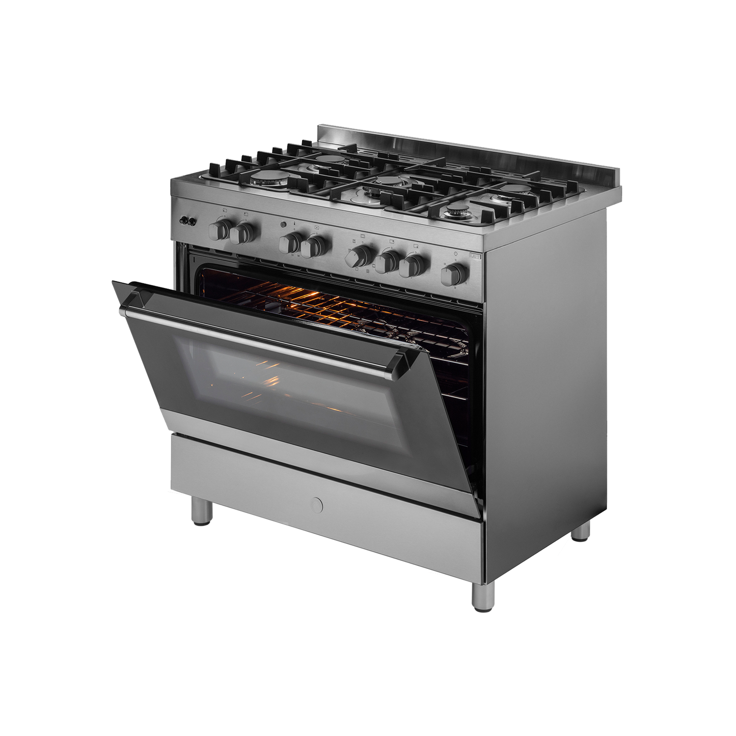 KGM 90 Cooking Range with Electric Oven, Stainless Steel Finish, Auto Electric Ignition