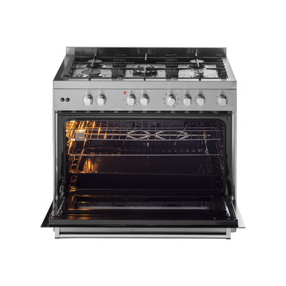 KGM 90 Cooking Range with Electric Oven, Stainless Steel Finish, Auto Electric Ignition