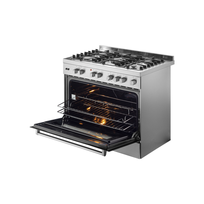 KGM 90 Cooking Range with Electric Oven, Stainless Steel Finish, Auto Electric Ignition