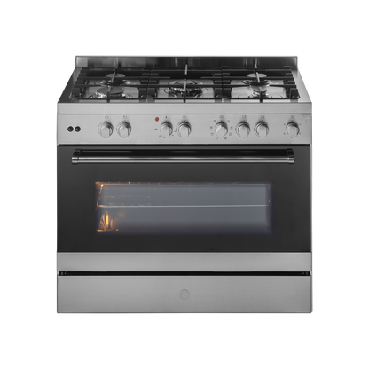 KGM 90 Cooking Range with Electric Oven, Stainless Steel Finish, Auto Electric Ignition