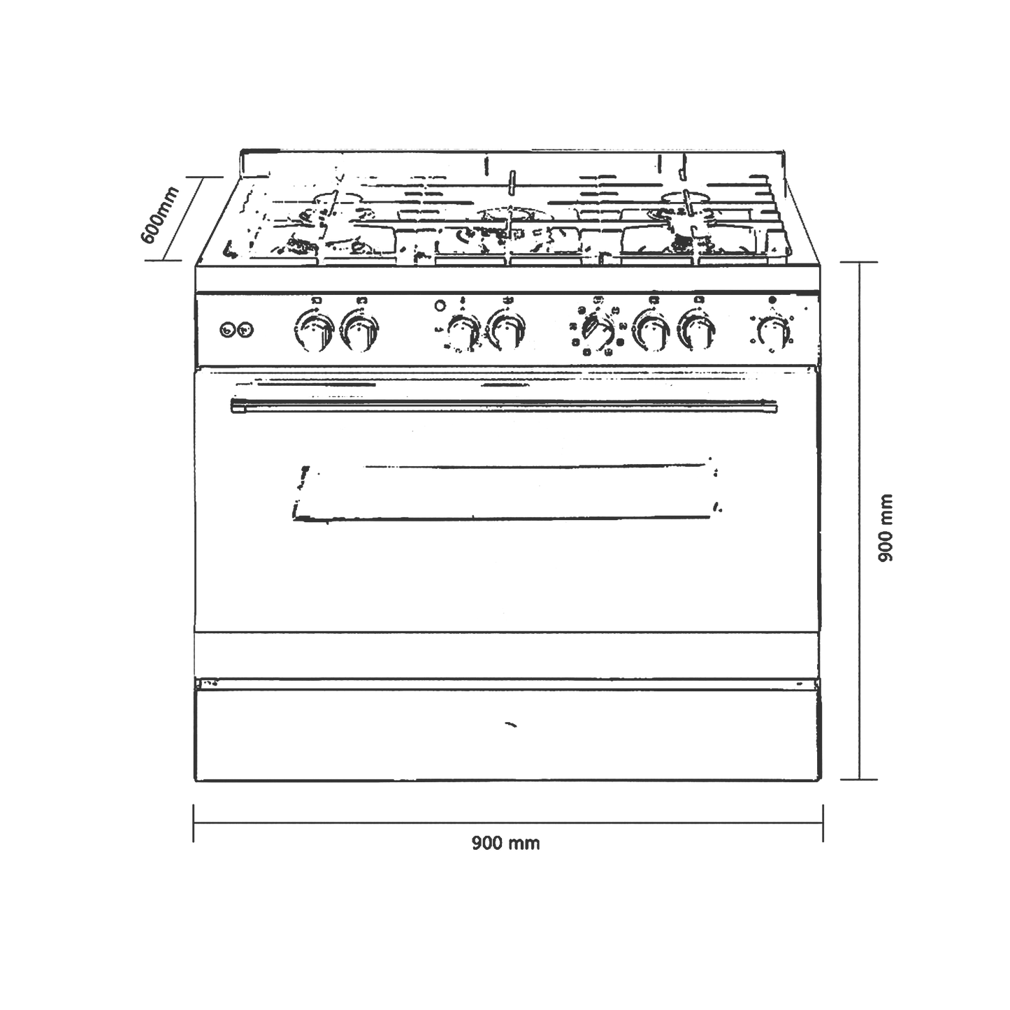KGM 90 Cooking Range with Electric Oven, Stainless Steel Finish, Auto Electric Ignition
