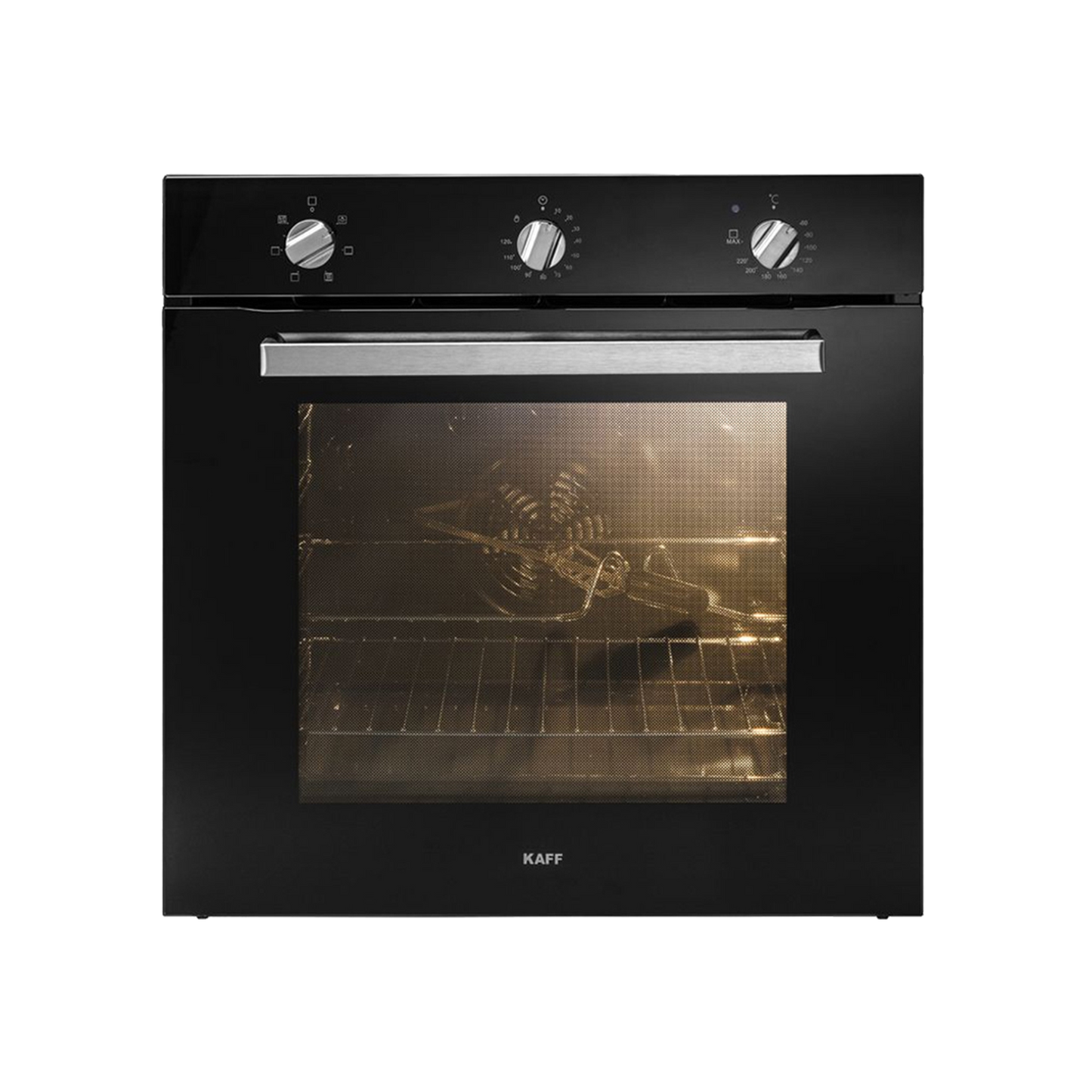 KOV 73 MRFT- 73 L Built-in Oven with 3 Layer Glass Door, Full Black Tempered Glass Finish