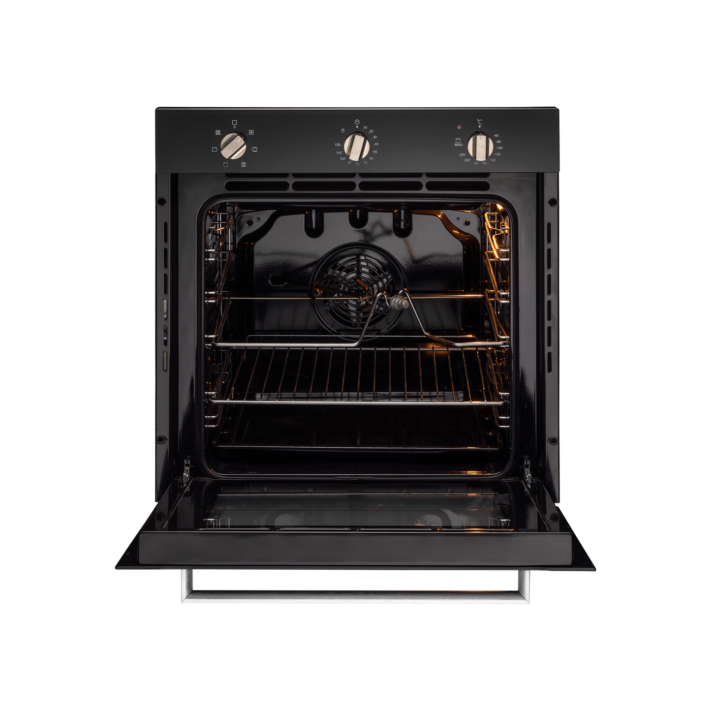 KOV 73 MRFT- 73 L Built-in Oven with 3 Layer Glass Door, Full Black Tempered Glass Finish