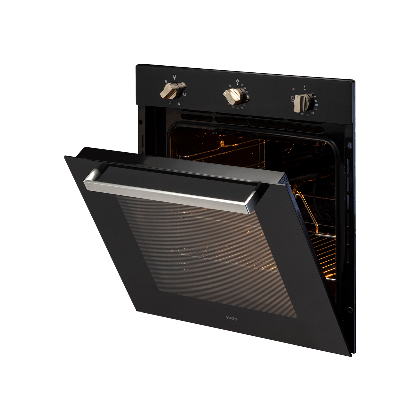 KOV 73 MRFT- 73 L Built-in Oven with 3 Layer Glass Door, Full Black Tempered Glass Finish