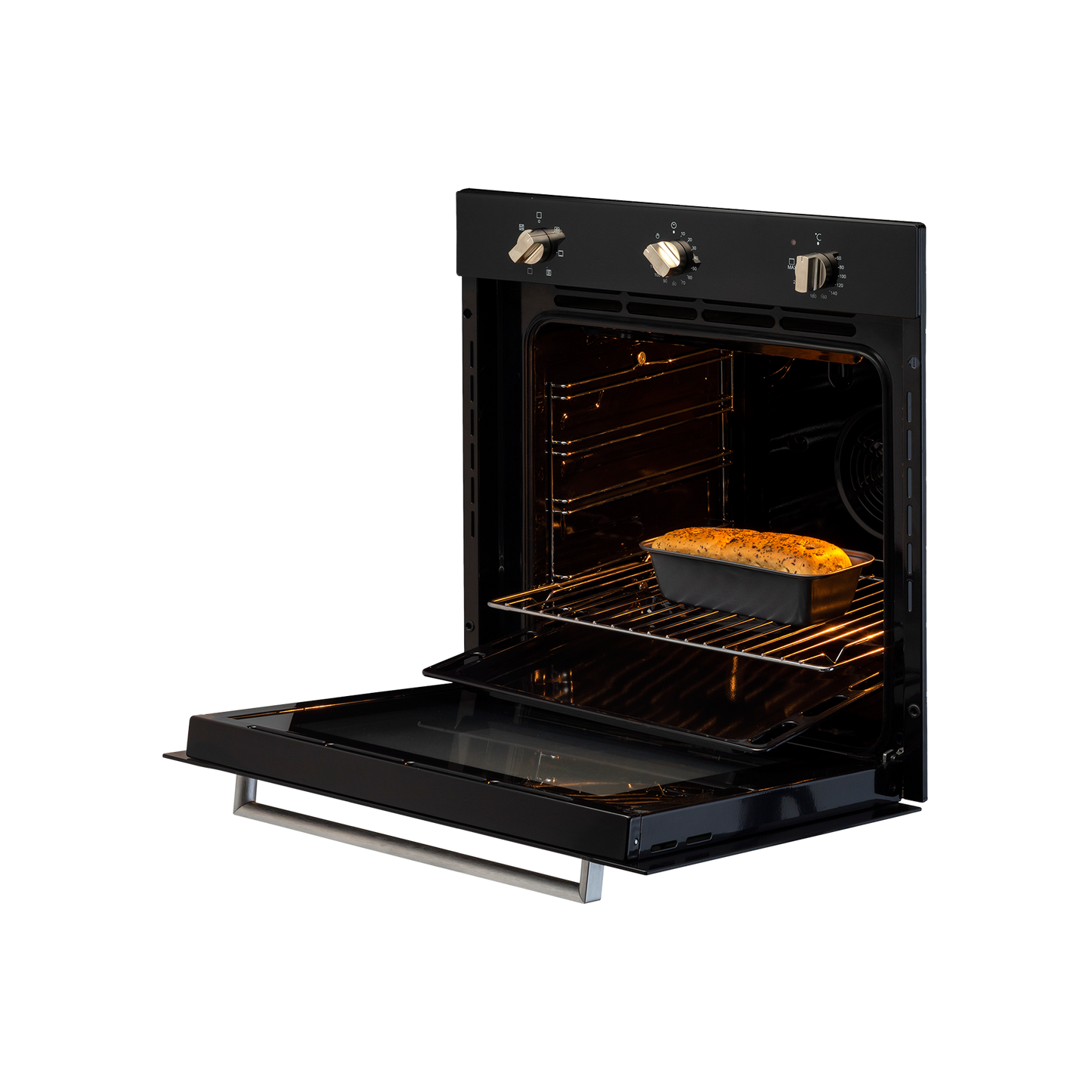 KOV 73 MRFT- 73 L Built-in Oven with 3 Layer Glass Door, Full Black Tempered Glass Finish