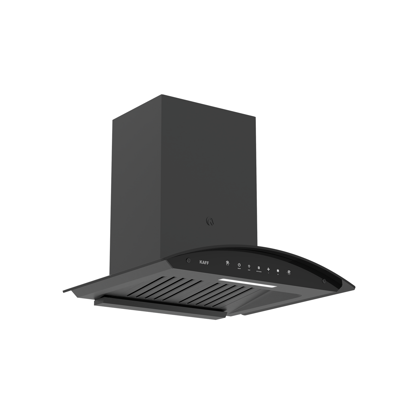LAZIO DHC 60 - Baffle Filters Chimney, Matt Black Finish