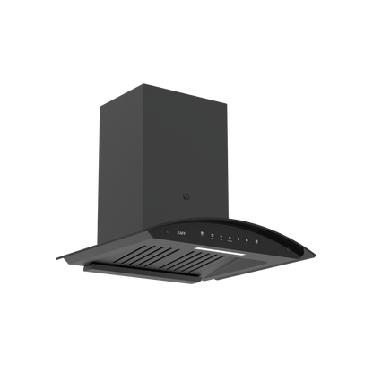 LAZIO DHC 60 - Baffle Filters Chimney, Matt Black Finish