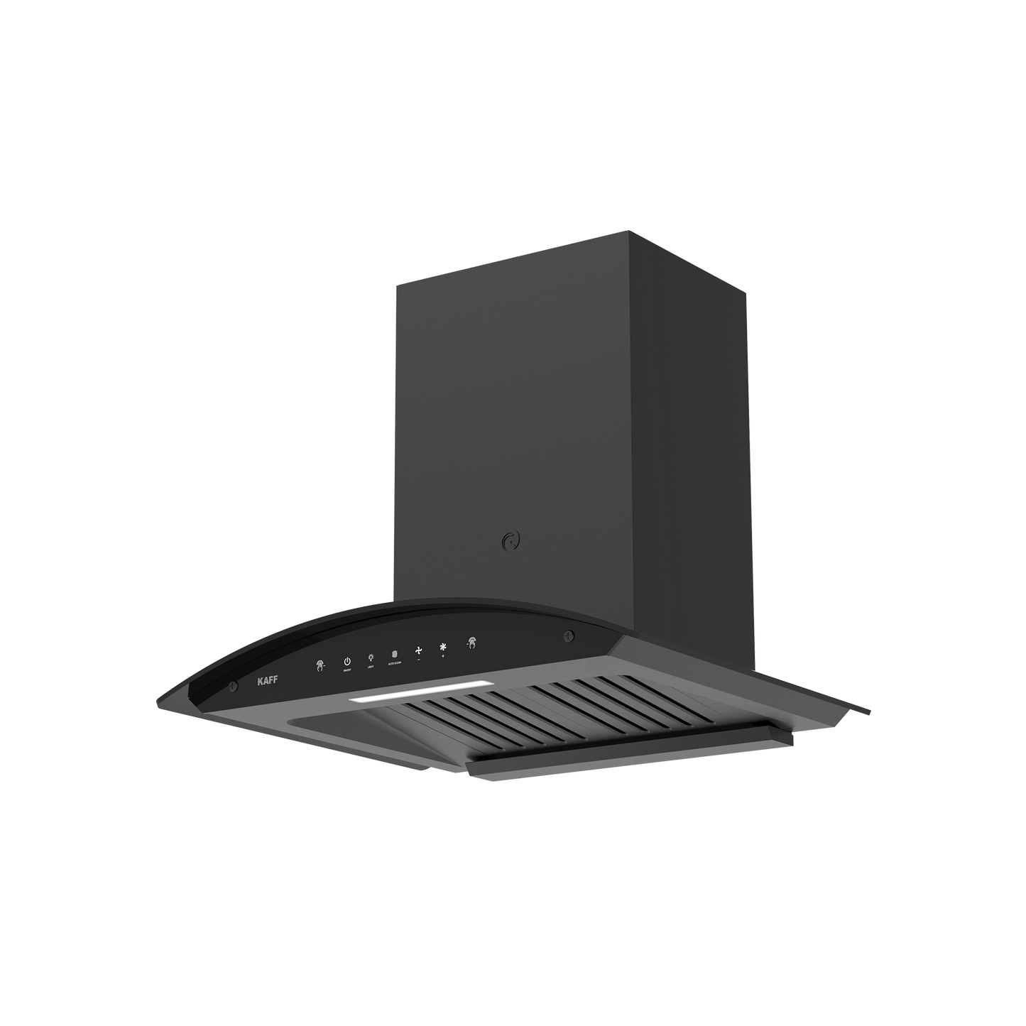 LAZIO DHC 60 - Baffle Filters Chimney, Matt Black Finish