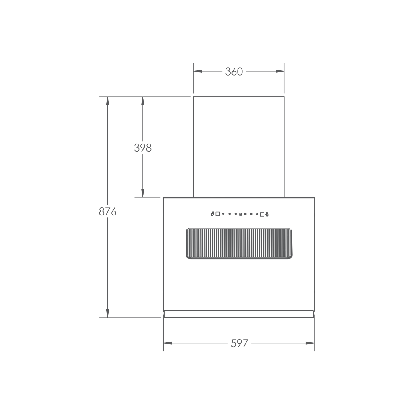 LINNEA 60 DC - Chimney with BLDC Motor & Powerful Airflow