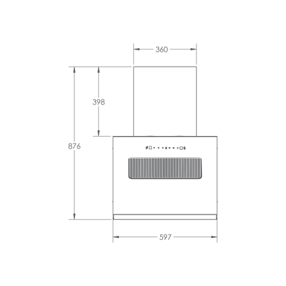 LINNEA 60 DC - Chimney with BLDC Motor & Powerful Airflow