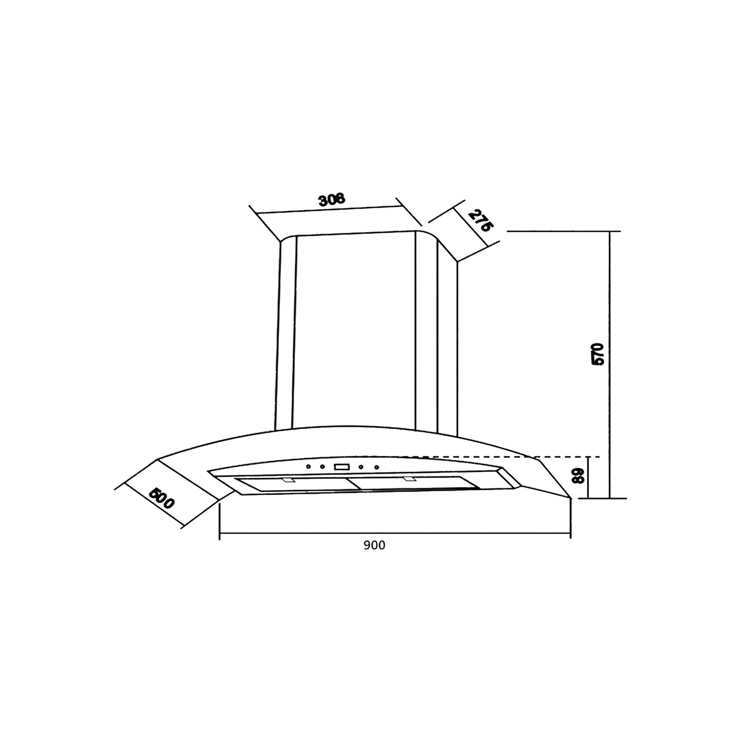 LIZ DHC - Chimney with Heavy Duty SS Baffle Filter, Oil Collector