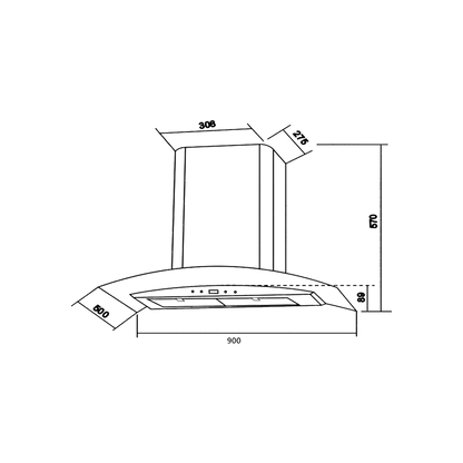 LIZ DHC - Chimney with Heavy Duty SS Baffle Filter, Oil Collector