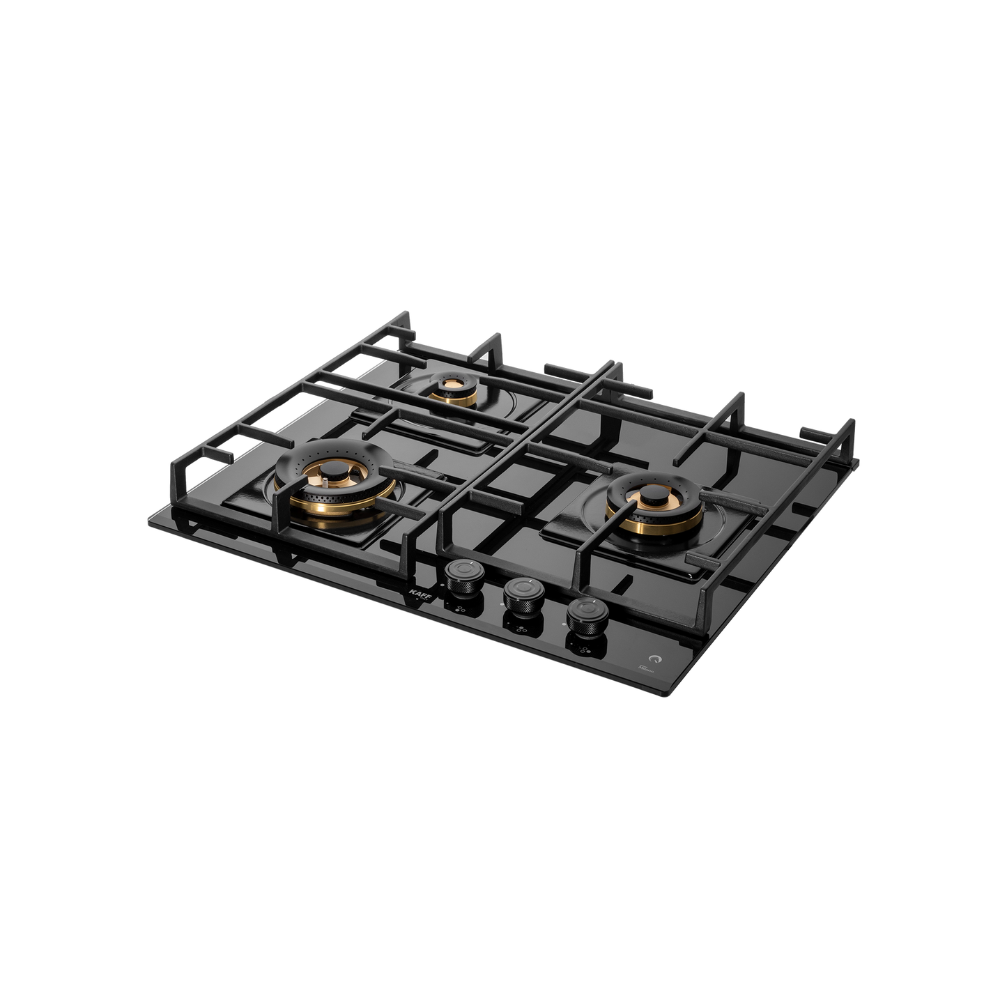 MFBX 603 - 3 Full Brass Burners Built-in Hob with Square Drip Tray, Auto Electric Ignition