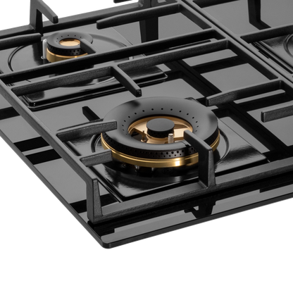 MFBX 603 - 3 Full Brass Burners Built-in Hob with Square Drip Tray, Auto Electric Ignition