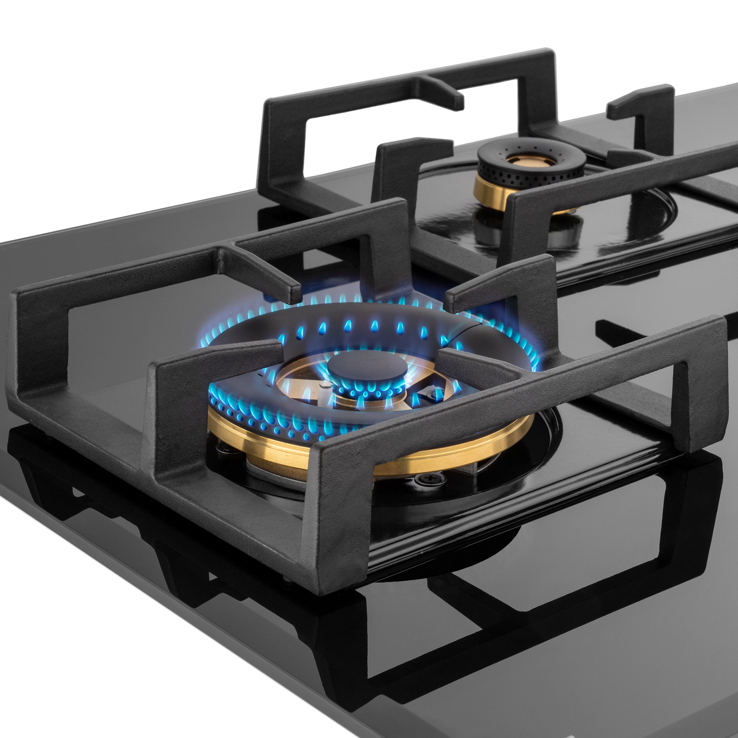 MFBX 603 - 3 Full Brass Burners Built-in Hob with Square Drip Tray, Auto Electric Ignition