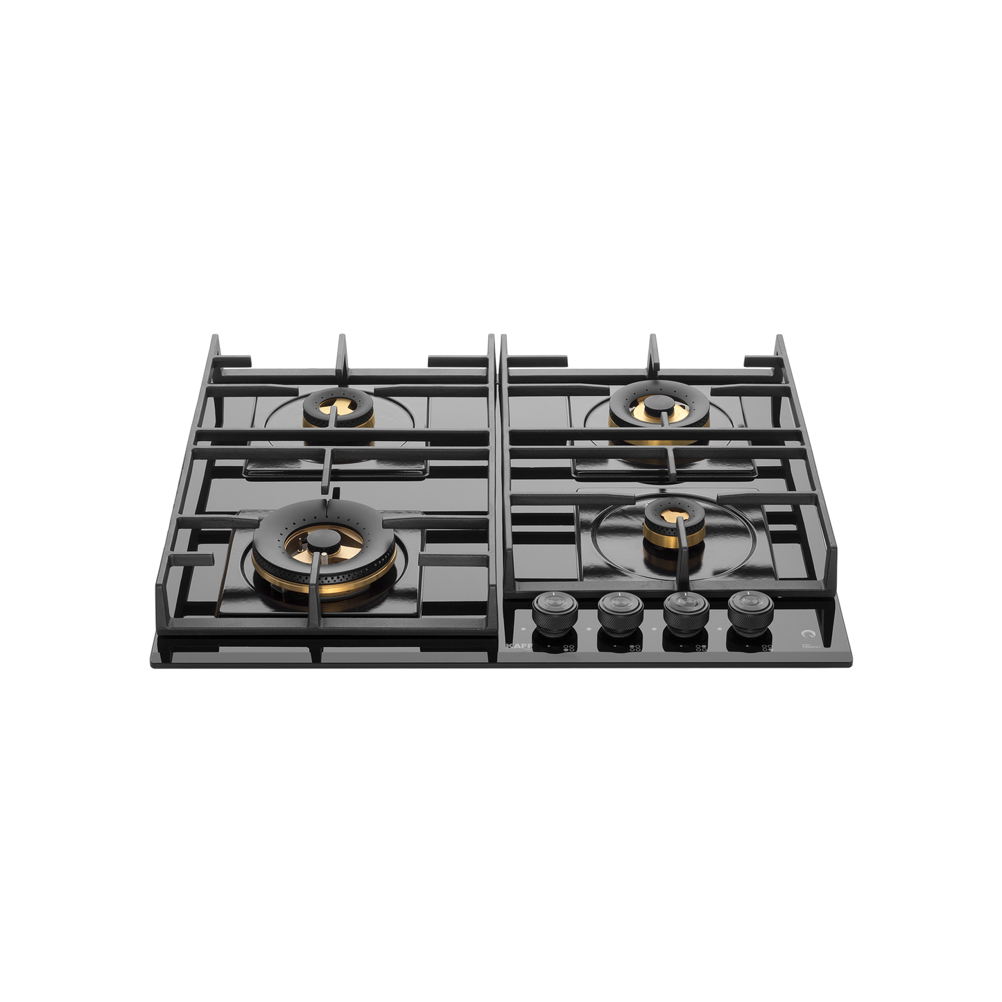 MFBX 604- Built in Hob, 4 Full Brass Burners , Square Drip Tray (Black Shiny Finish)