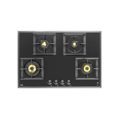 MFBX 764 - Full Brass Burners Built-in Hob with Square Drip Tray