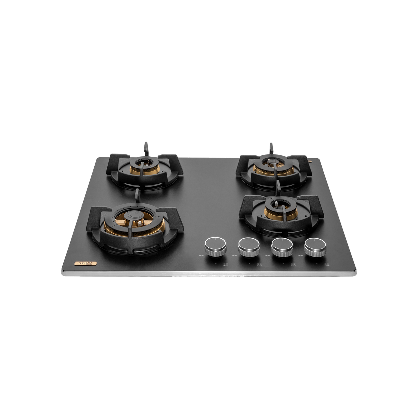 MSM 604 / MSM 604X- Built-In Hob, 4 Full Brass High Efficiency Burners with FFD, Thick Premium Frosted Black Glass