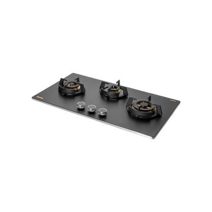MSM 783 / MSM 783X - 3 Full Brass High Efficiency Burners Built-In Hob, FFD, Decorative SS Moulded Strip