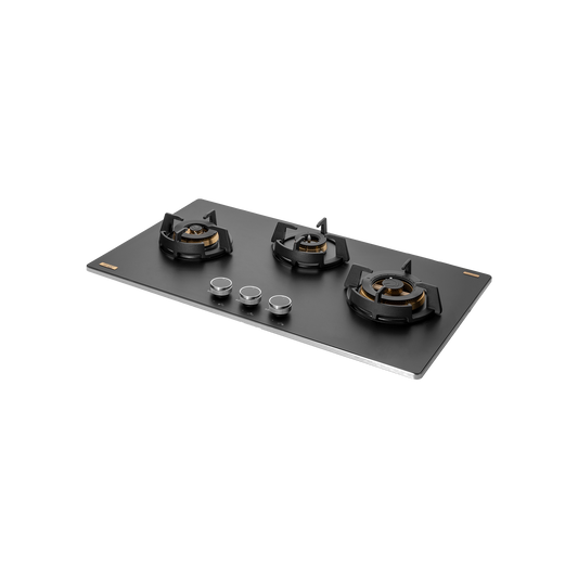 MSM 783 / MSM 783X - 3 Full Brass High Efficiency Burners Built-In Hob, FFD, Decorative SS Moulded Strip