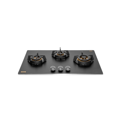 MSM 783 / MSM 783X - 3 Full Brass High Efficiency Burners Built-In Hob, FFD, Decorative SS Moulded Strip