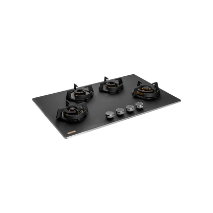 MSM 804X - Built-In Hob, 4 Full Brass High Efficiency Burners with FFD, Ergonomic Designer Metal Knobs