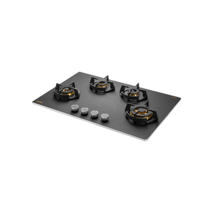 MSM 804X - Built-In Hob, 4 Full Brass High Efficiency Burners with FFD, Ergonomic Designer Metal Knobs