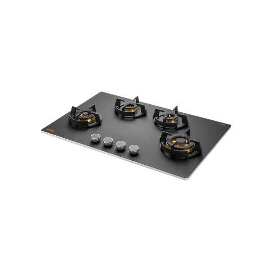MSM 804X - Built-In Hob, 4 Full Brass High Efficiency Burners with FFD, Ergonomic Designer Metal Knobs