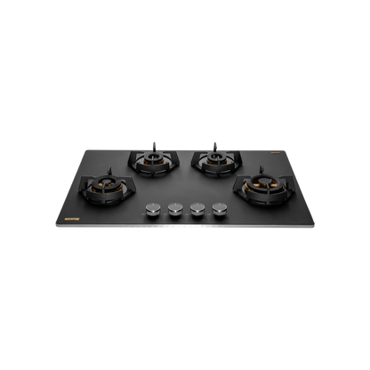 MSM 804X - Built-In Hob, 4 Full Brass High Efficiency Burners with FFD, Ergonomic Designer Metal Knobs