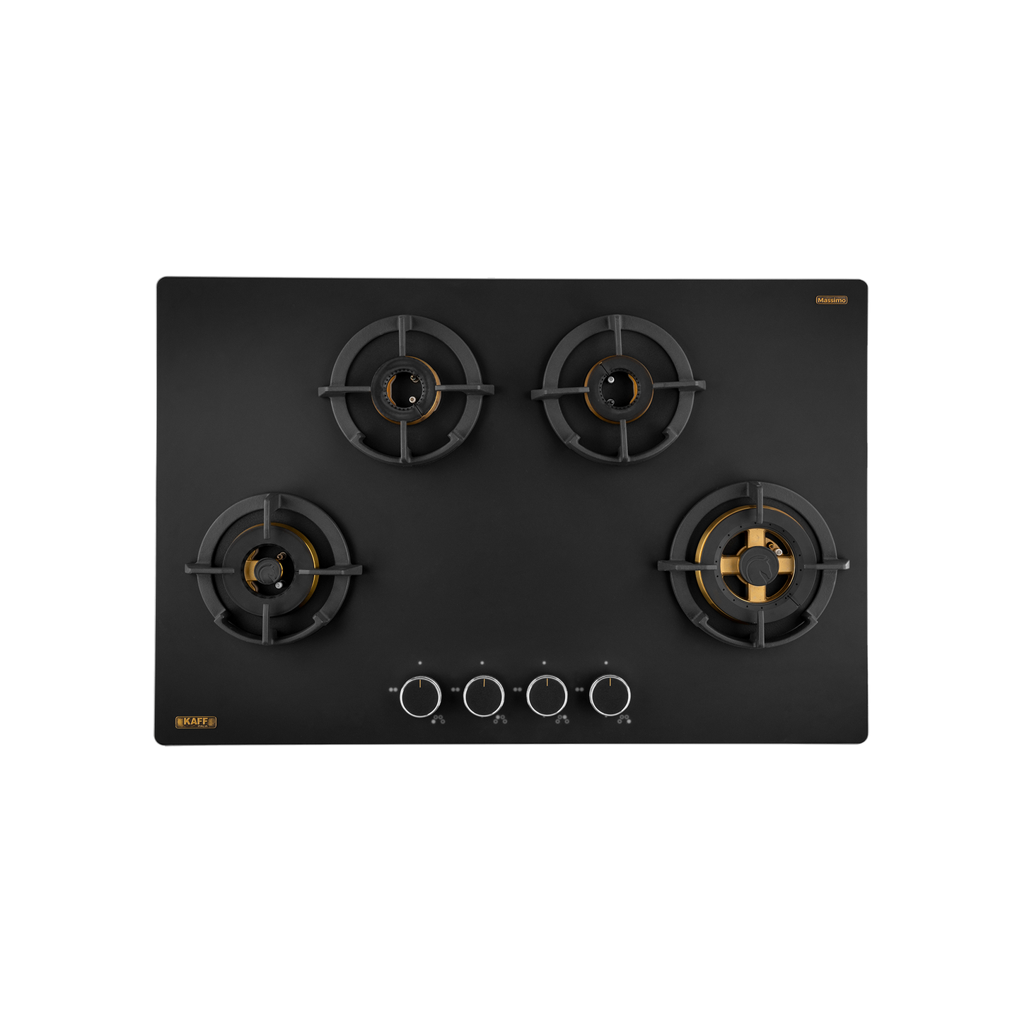MSM 804X - Built-In Hob, 4 Full Brass High Efficiency Burners with FFD, Ergonomic Designer Metal Knobs