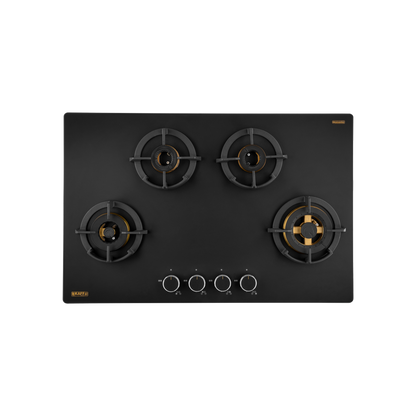 MSM 804X - Built-In Hob, 4 Full Brass High Efficiency Burners with FFD, Ergonomic Designer Metal Knobs