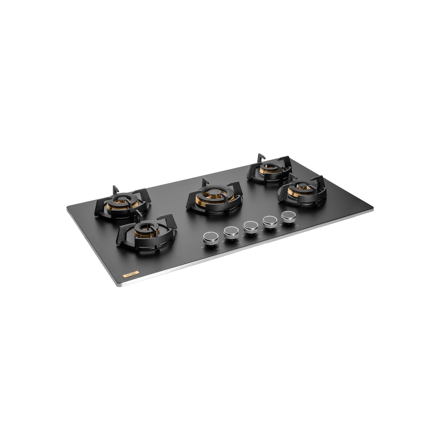 MSM 865 / MSM 865X- Built-In Hob with Efficient 5 Brass Burners, 8 mm Frosted Black Glass