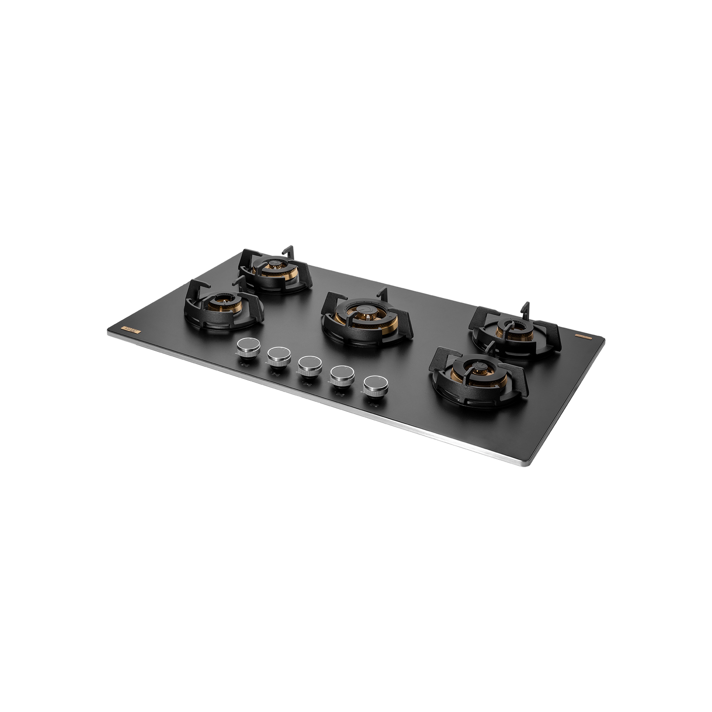 MSM 865 / MSM 865X- Built-In Hob with Efficient 5 Brass Burners, 8 mm Frosted Black Glass